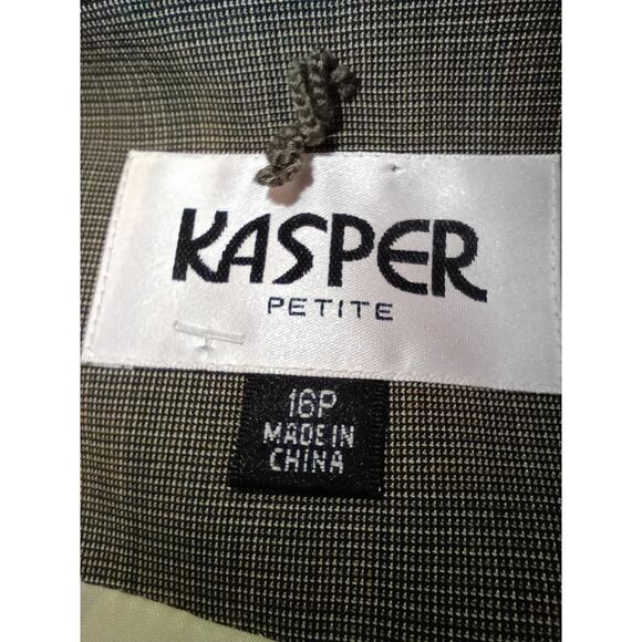 KASPER Women's Blazer Large Polyester Rayon Brown - Picture 2 of 3